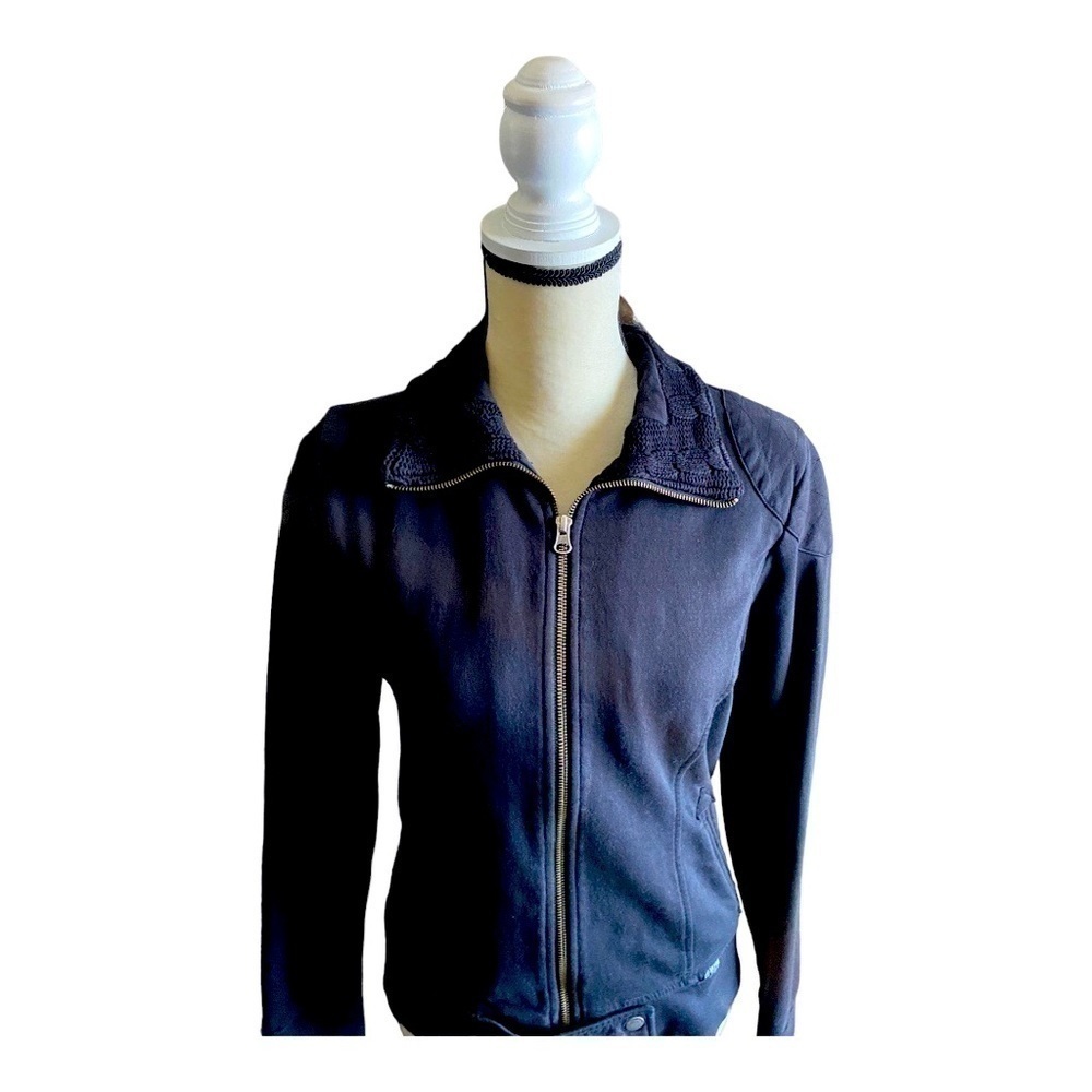 Volcom-Black Zip Front Jacket-Size Medium - image 2